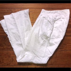 Linen Maternity pants Sm, white